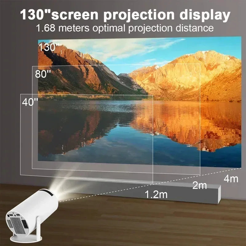 Projetor 2024 New 4K Android 11 Dual Wifi6 200 ANSI Allwinner H713 BT5.0 1080P 1280*720P Home Cinema Outdoor portable Projetor