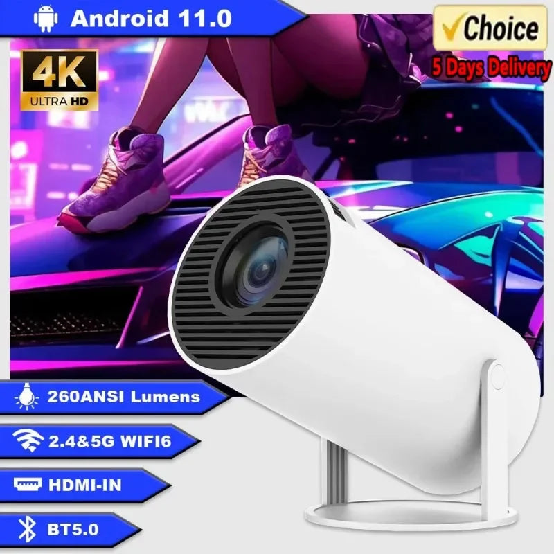 Projetor 2024 New 4K Android 11 Dual Wifi6 200 ANSI Allwinner H713 BT5.0 1080P 1280*720P Home Cinema Outdoor portable Projetor